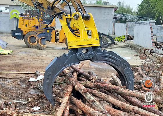 Uniwersalny hydrauliczny chwytak do kłód z 2 cylindrami