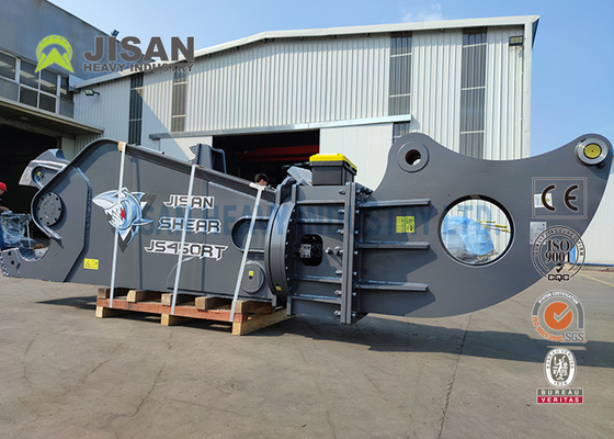 Cięcie i odzyskiwanie złomu z Teyun Tycs450rt Hydraulic Shear dla koparek na stanowiskach demolacji przemysłowych