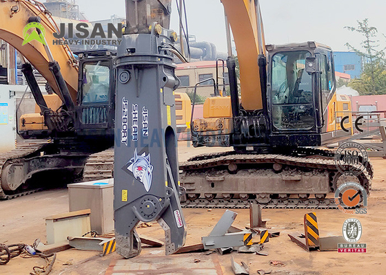 Cięcie i odzyskiwanie złomu z Teyun Tycs450rt Hydraulic Shear dla koparek na stanowiskach demolacji przemysłowych