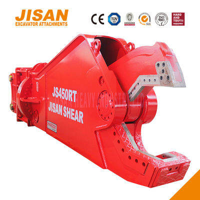 Silne nożyczki metalowe do koparek z siłą cięcia do 1500 t i zwiększoną wielkością cylindra do ciężkich prac