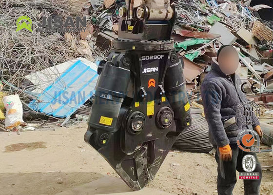 Nożyce do metalu do koparki JISAN z silnikiem obrotu hydraulicznego 360 stopni, duża moc i długa żywotność