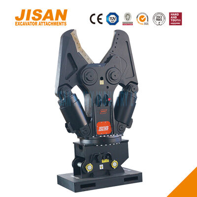 Wytrzymałe nożyce do metalu do koparek, przeznaczone do koparek o masie od 3 do 40 ton, charakteryzujące się szerokim otwarciem szczęk i szybkim czasem cyklu cięcia metalu