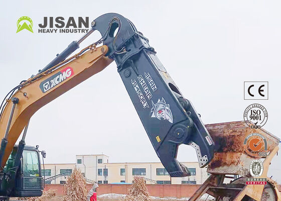 Ciężkie hydrauliczne nożyczki kopalni metalowe przeznaczone do cięcia metali żelaznych, złomu aluminiowego i materiałów do demolicji przemysłowej