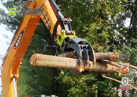 360 stopni obracający się hydrauliczny uchwyt do kłód 45 ton Siła sprężania dla koparki o masie 20-30 ton