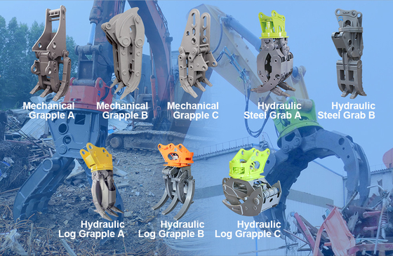 Hydrauliczna koparka do skał o wysokiej wytrzymałości Solidna konstrukcja Żółta