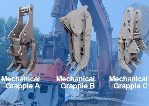 Żółta koparka ze stali o wysokiej wytrzymałości Hydrauliczny chwytak do skał 1,2 m
