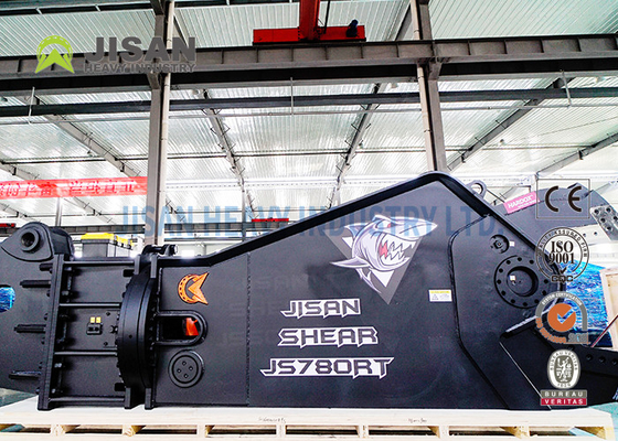 Jednocylindrowe nożyce hydrauliczne do koparek 80t Złom do demontażu obrotowego